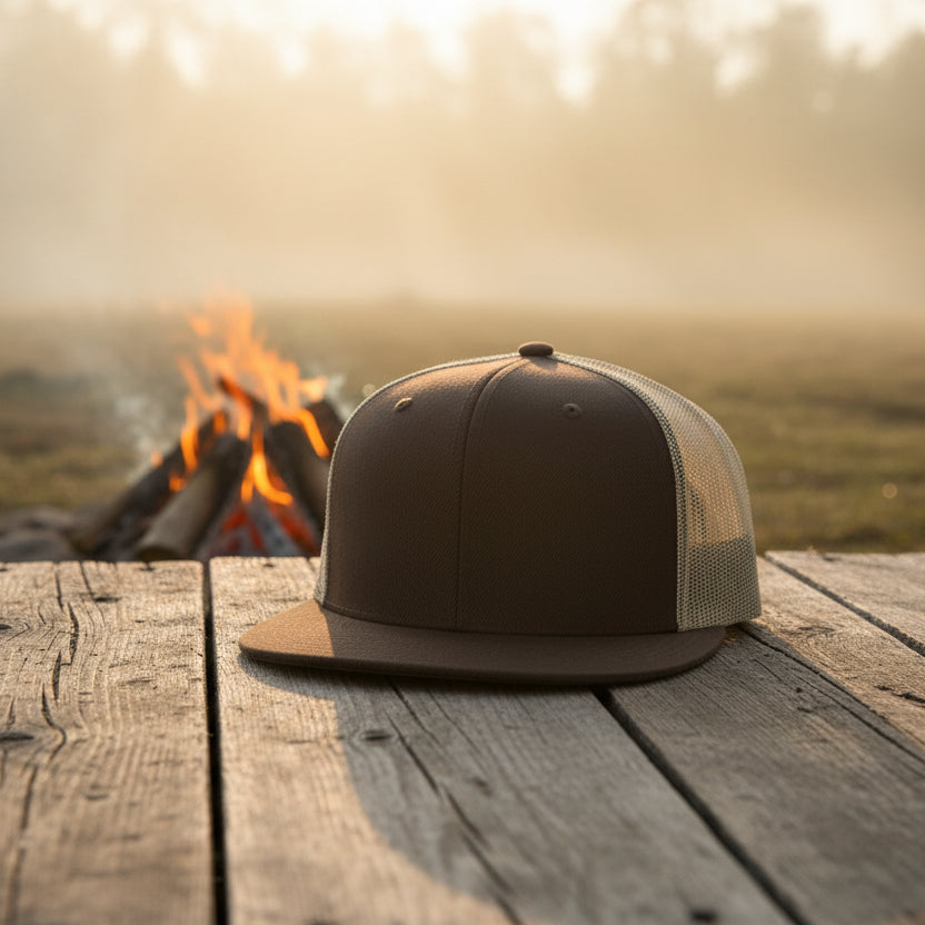RICHARDSON: 511 Acrylic-Wool Blend Flatbill Trucker Snapback